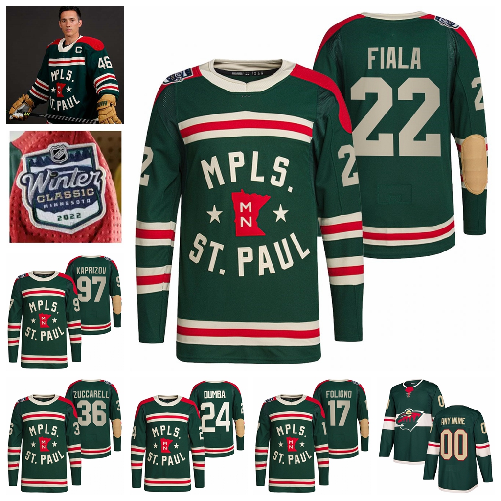 

2022 Winter Classic Minnesota Wild Hockey Jerseys Kirill Kaprizov Jersey Zach Parise Kevin Fiala Mats Zuccarello Marcus Foligno Matt Dumba Custom Stitched, Youth winter-classic