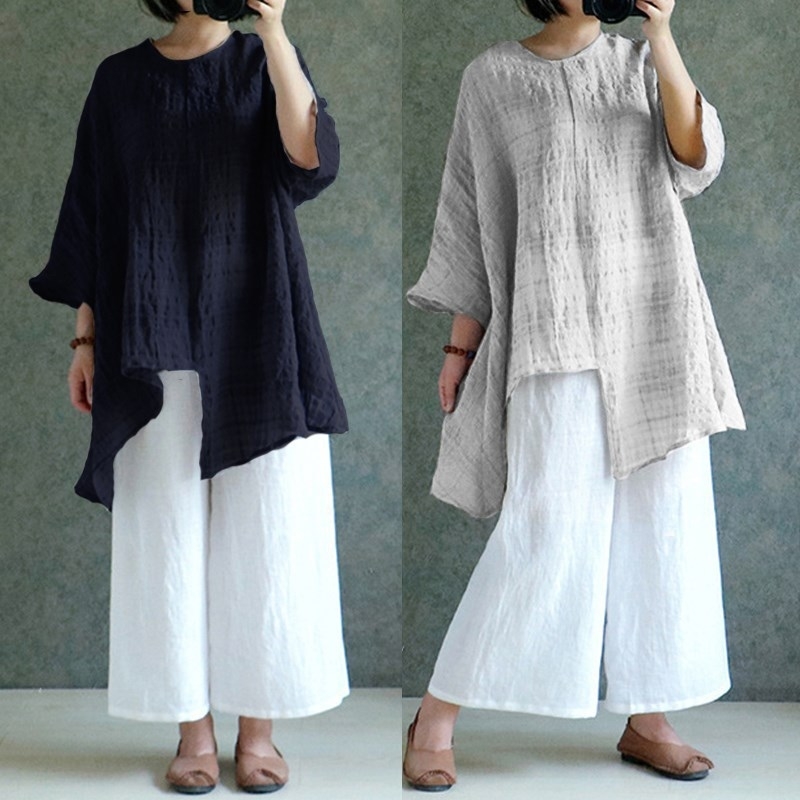 

Casual White Black Cotton Linen Pants Women Spring High Waist Wide Leg Plus Size Summer Trousers Loose Women' 210603