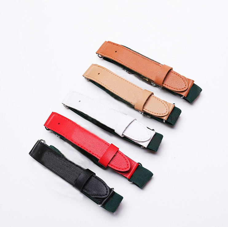 

Kids Designer Belts 2021 Fashion Teenager Children Pu Knitted Belt Girls Classic Needle Buckle Waistbands Adjusted Length Elastic Belts Gifts, As show