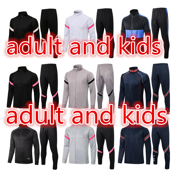 

2021 adult and kids jacket soccer Jersey Survetement 2122 tracksuit futbol MBAPPE football jackets Training suit
