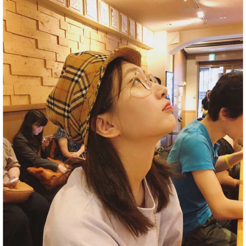 

Sun hat Lattice fisherman's female spring summer autumn Korean women's versatile basin sunscreen hat outdoor travel one side tide, Blue;gray