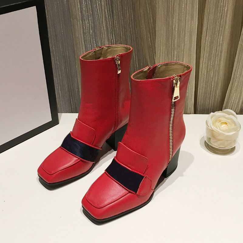 

2022 Women Luxurys Designers Boots Heels ladies Ankle Boot Fashion womens Autumn winter high Heel short platform leather leather winter fashion with box Size EU35-40, Colour :#