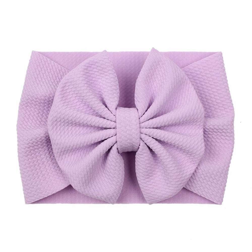 Baby band waffle bow wide headband children&#039;s hair accessories-image-695841410