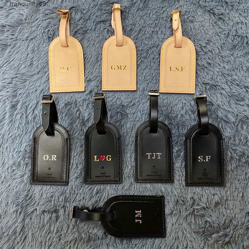 

High Quality kee pall Initial luggage tags Real Leather Personalized custom hot stamp travel Accessories label Tanned Travel Tag