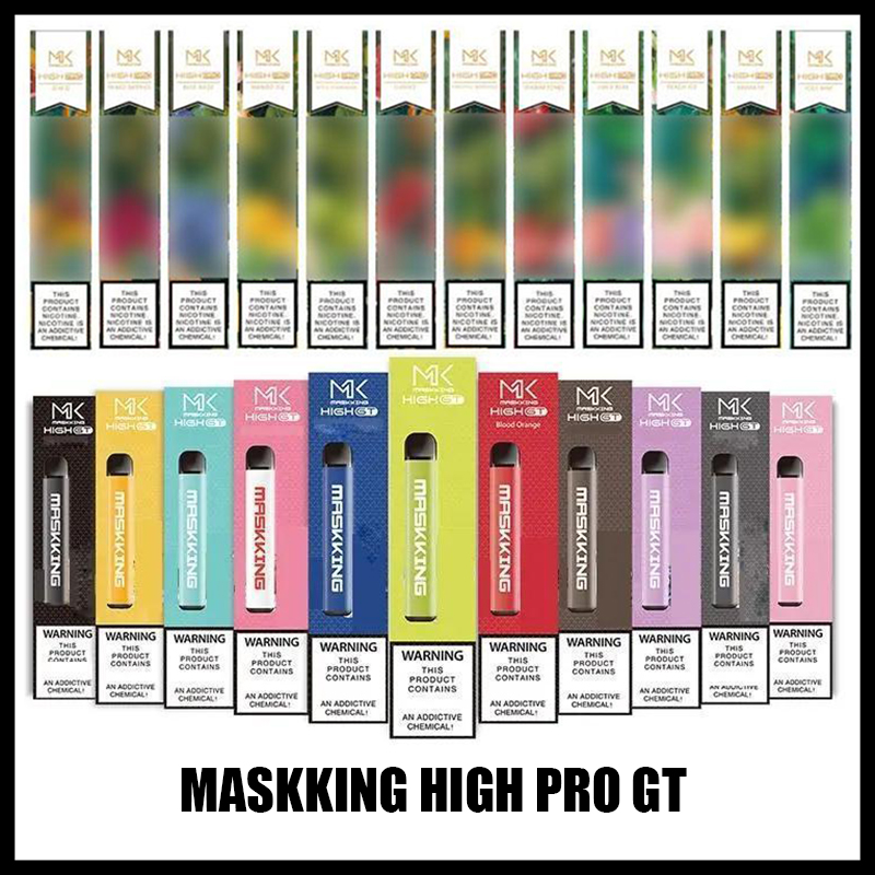 

Maskking High Pro GT Disposable Device Version 1000 puffs 600mAh 3.5ml Pre-filled Cartridges E Cigarette PK Air Bar Lux GT BANG XXL PUFF