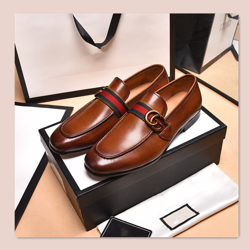 

Top Quality brands Formal Dress Shoes For Gentle Men Black brown Genuine Leather Shoess Pointed Toe Mens Business Oxfords Casual Shoesss