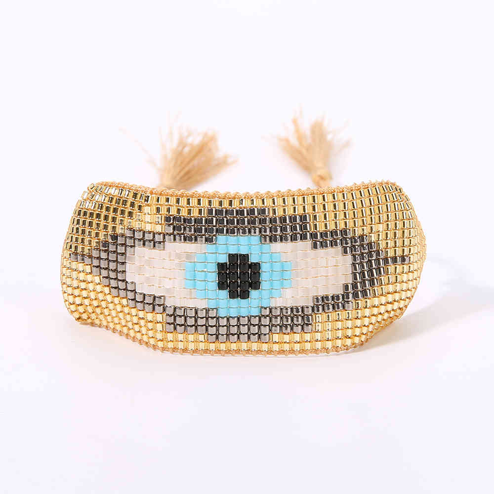 

SHINUS BOHO 2019 Joyeria MIYUKI Men Turkish Bracelet Women Lucky Statement Jewelry Evil Eye Pulseras Mujer