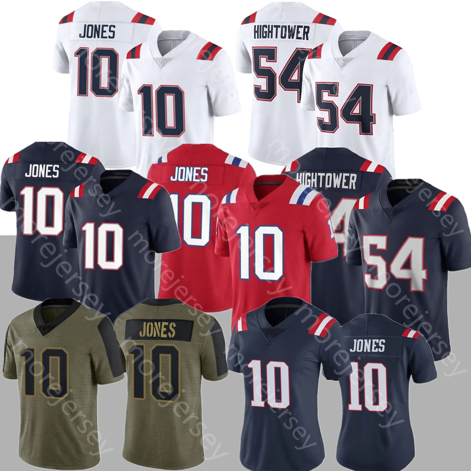 

Football Jersey 2021 Salute To Service Mac Jones Dont'a Hightower Red White Navy Men Youth Women, As pic