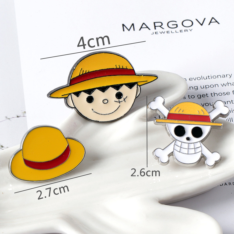 

Cartoon One Piece Skull Cosplay Alloy Brooch Fashion Novelty Funny Denim Coat Shirt Backpack Lapel Pin Badge Gifts, Mixed colors