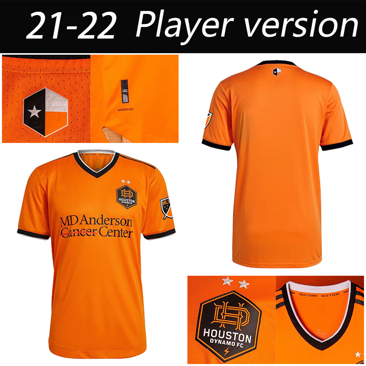 

2021 Houston Dynamo player Edition Soccer Jersey 21 22 MLS ELIS MANOTAS Uniform Mens Dynamo RAMIREZ DARWIN JR Football Shirts, Home