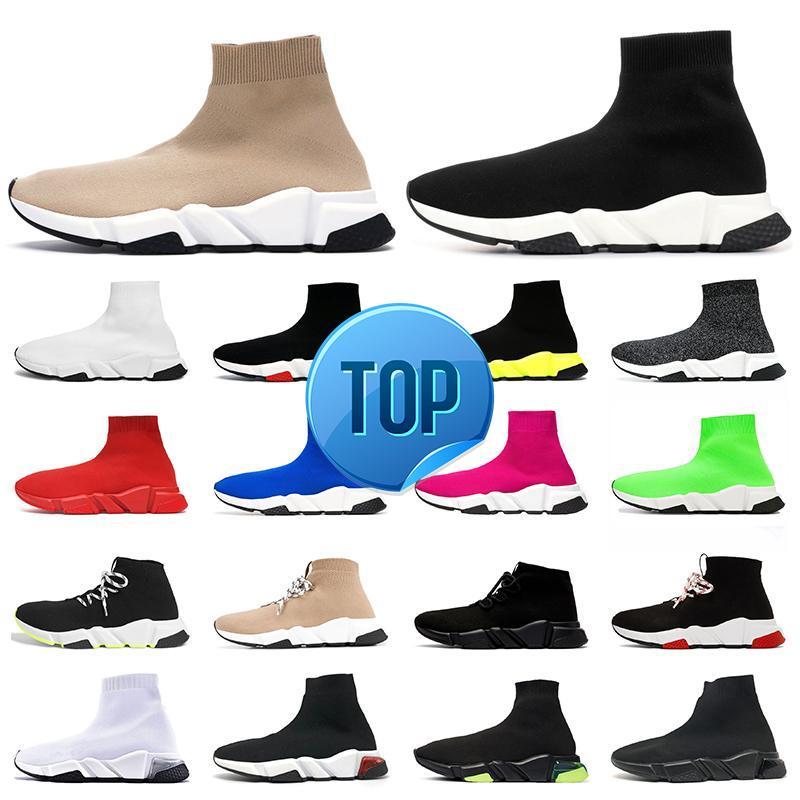

Top Fashion 2021 Ace Luxury Designer Sock Shoes Women Mens Casual Shoes Black Yellow Triple White Graffiti Vintage Flat Socks Boots Sneakers
