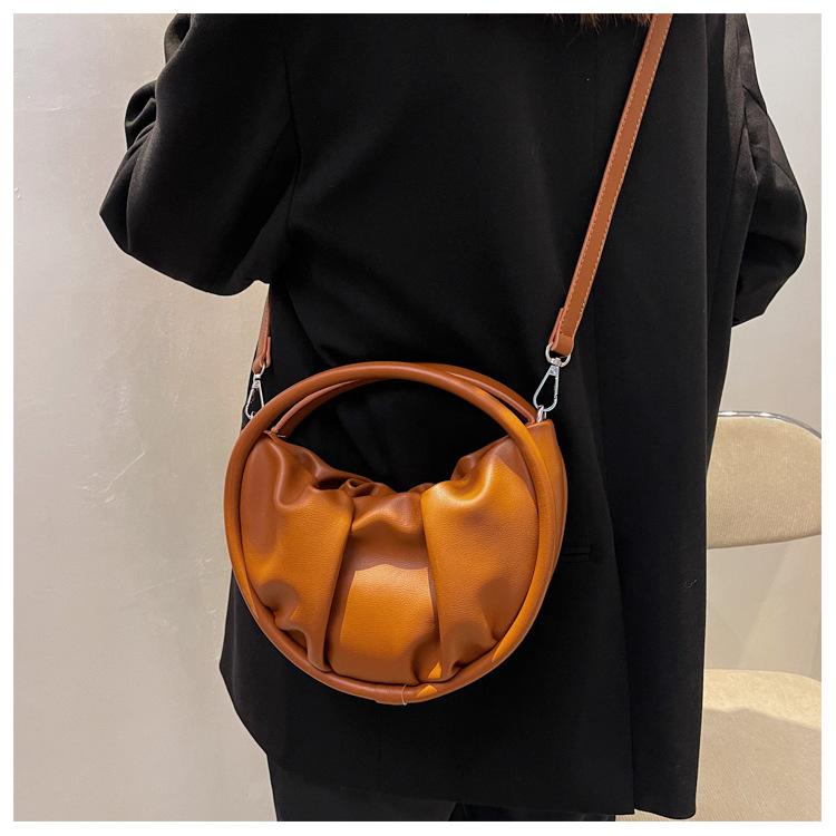 

Evening Bags Retro Semicircle Pu Leather Crossbody Shoulder For Women 2021 All-match Trends Luxury Fashion Handbags And Purse Sac A Main, Black