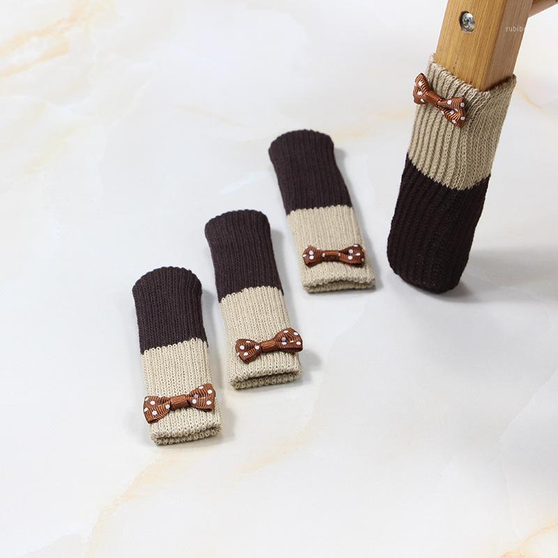 

Non-Slip Double-layer Knitted Chair Table Foot Socks Leg Covers Cover For Furniture Floor Protectors