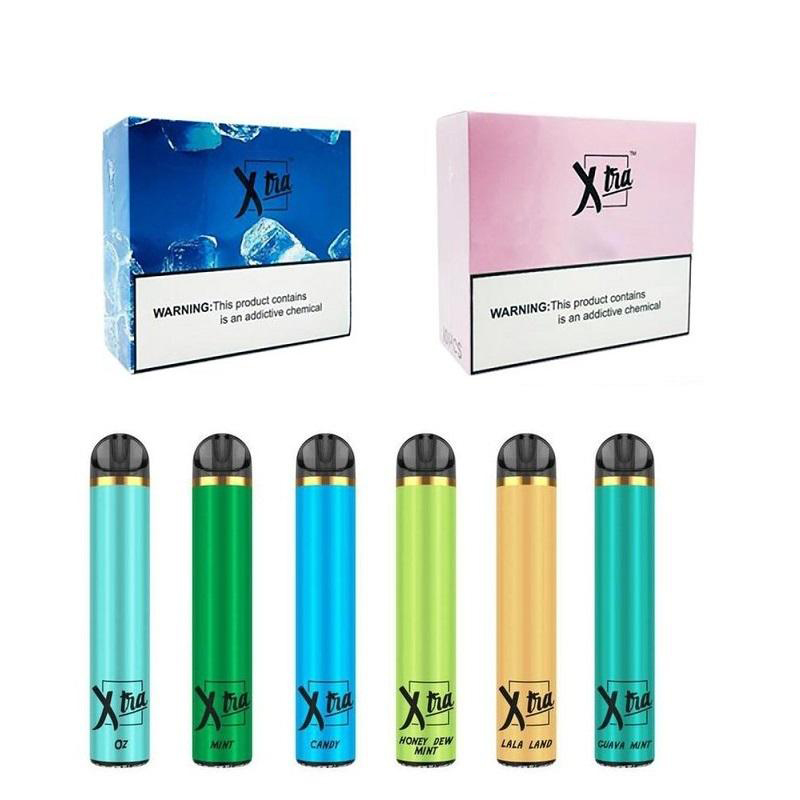 

XTRA disposable E cigarette 1500 Puffs Hits Pod Xtia Device 5ml 5% 800mAh Cartridge Packagingh DHL