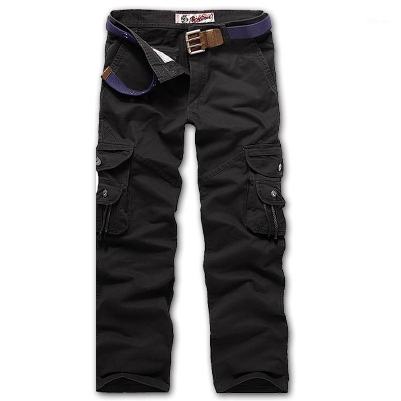 

Men's Pants Fashion Men Cargo Baggy Cotton Trousers M-3XL, Black