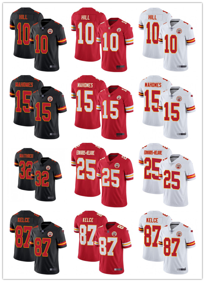 

Mens Womens Youth KansasCityChiefs15 Patrick Mahomes 87 Travis Kelce 25 Clyde Edwards-Helaire 10 Tyreek Hill 32 Tyrann Mat, Black;red
