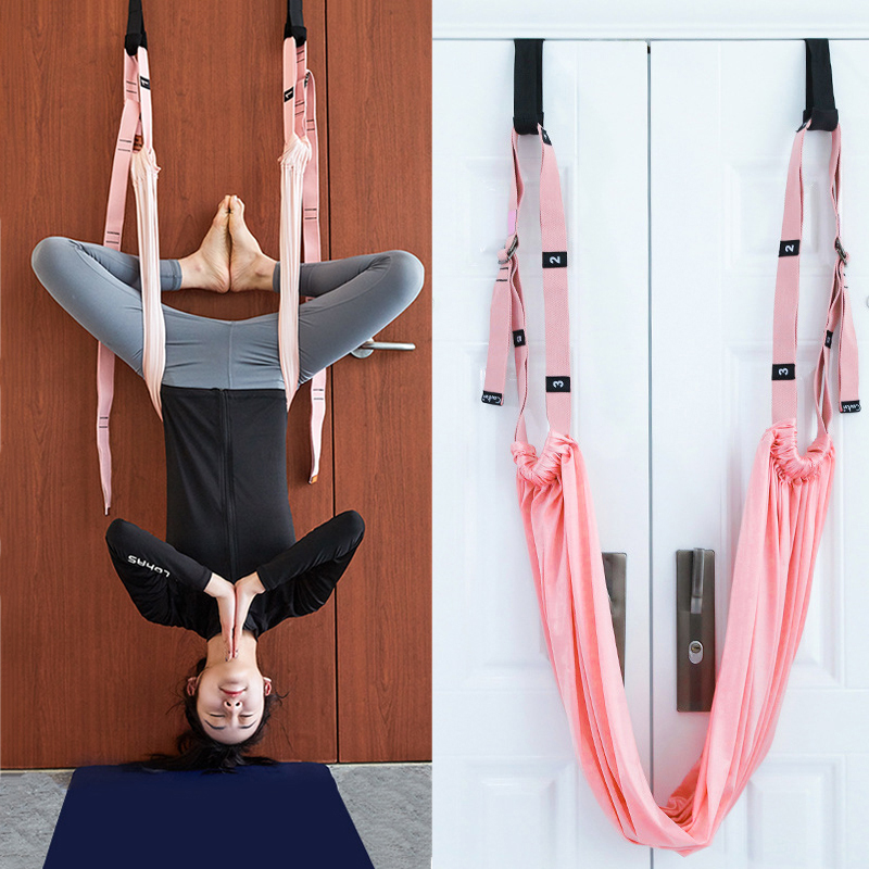 Yoga Strap Indoor Aerial Set Fitness Equipment Yoga Sling Fitness Resistance Bands for Slimming Block Strap Home Gym Yoga Mat-image-708477674