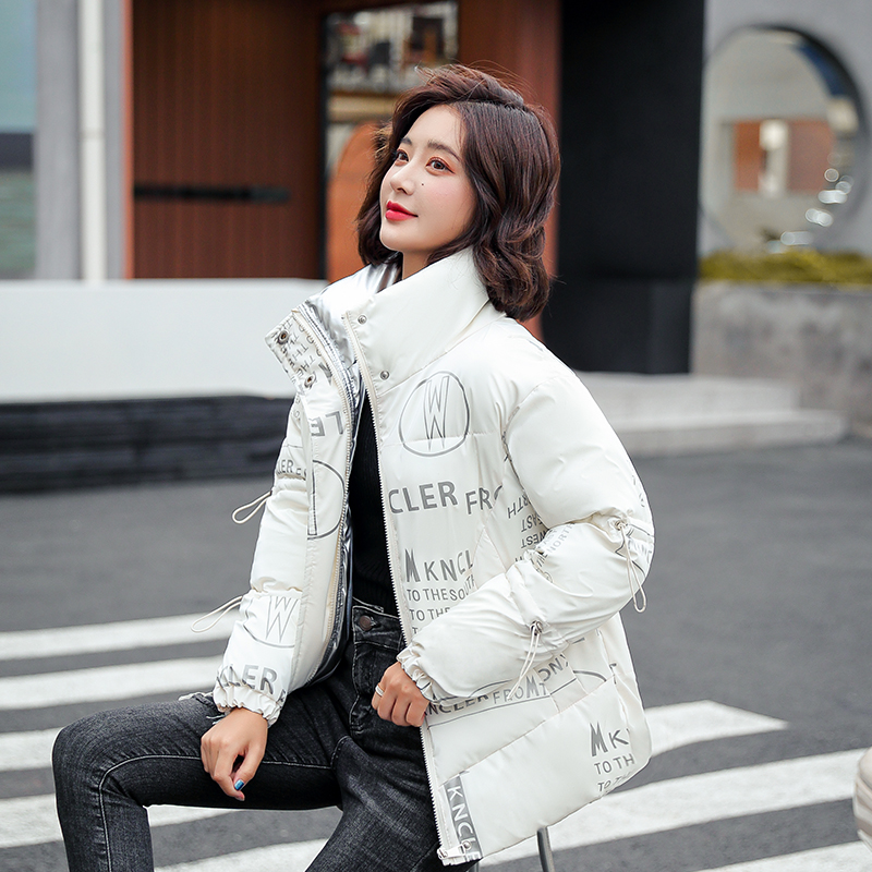 

Windproof Black Puffer CoatsWinter jacket Fashion stand collar jacket Women Short oat Parka Female