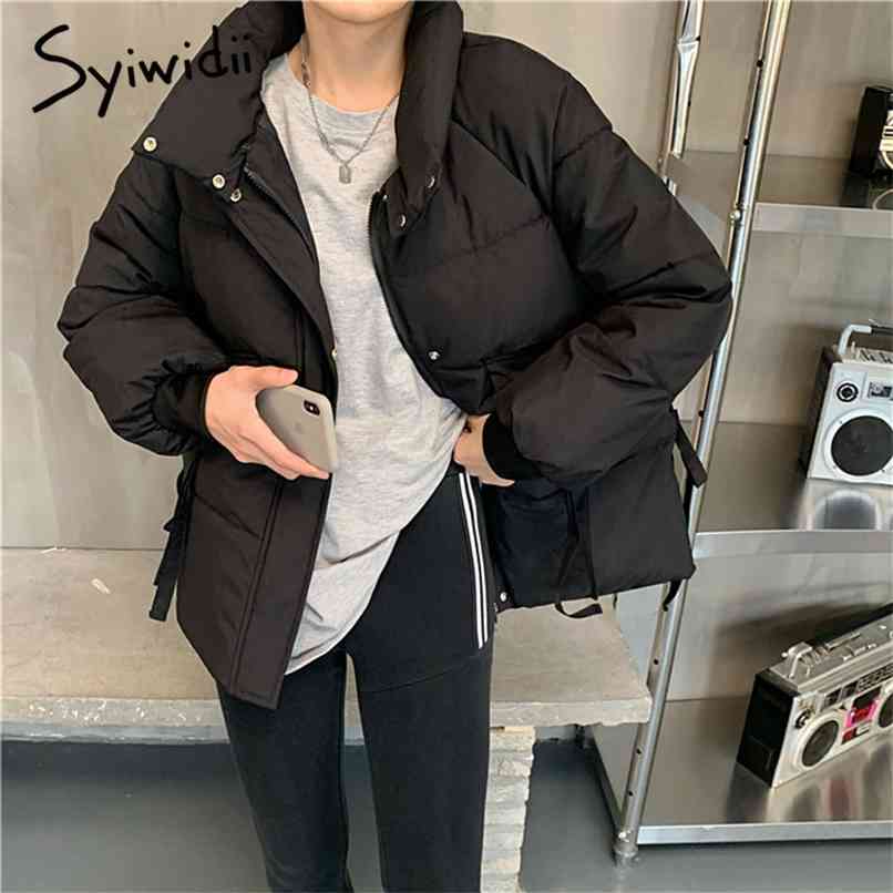 

Spring Autumn Jacket Women Parkas Plus Size Clothing Coat Black Beige Khaki Solid High Street Adjustable Waist 210607