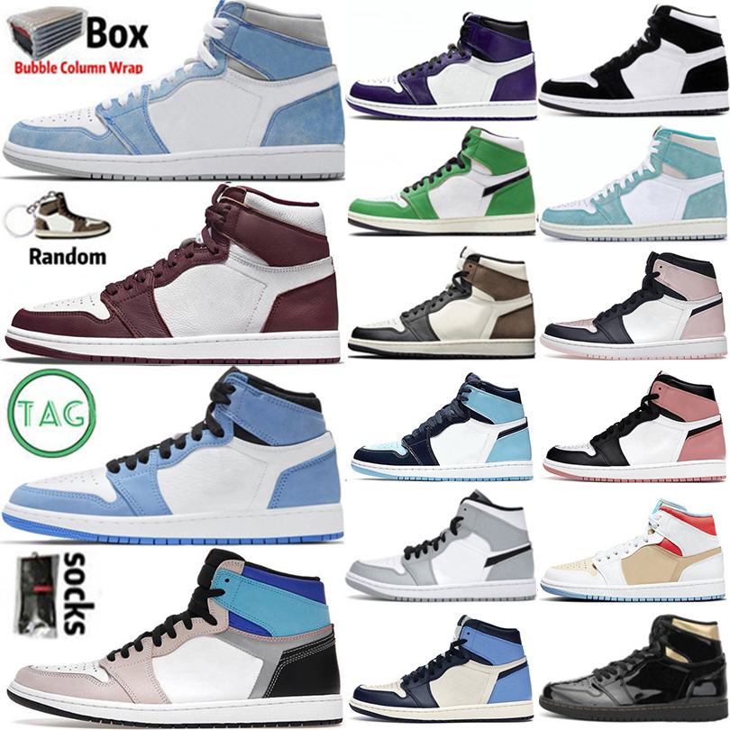

2022 With Box Jumpman 1 1s OG Mens Basketball Shoes Bordeaux Atmosphere Hyper Royal University Blue Obsidian UNC Twist Dark Mocha Designer Sneakers Trainer, Other colors contact us