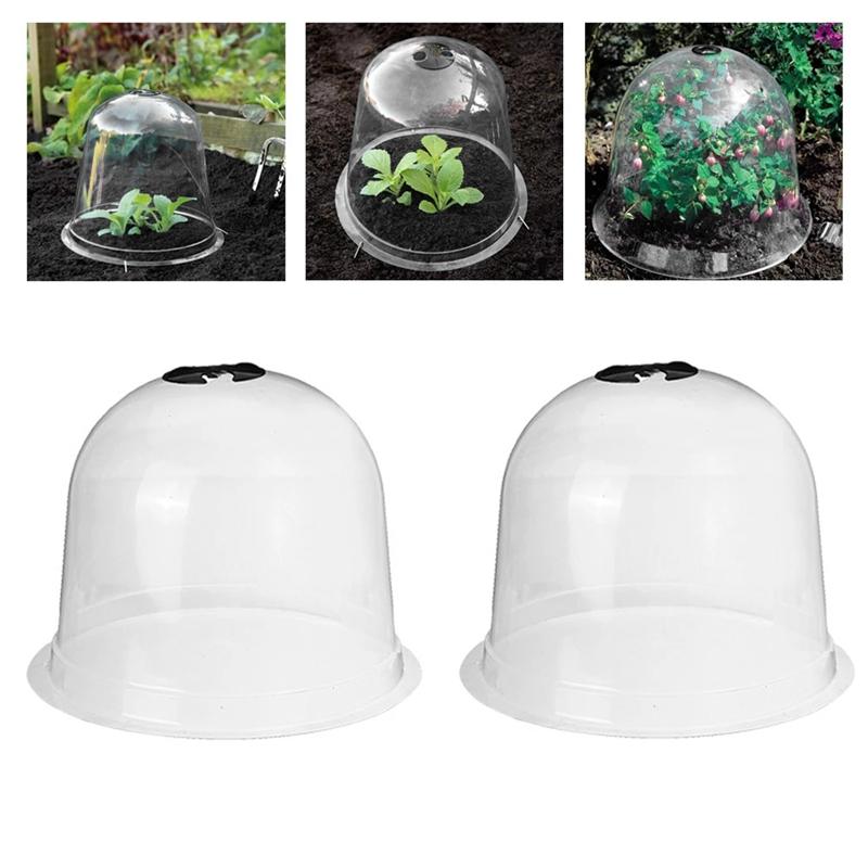 

Planters & Pots 6Pcs Greenhouse Garden Plant Bell Cover Reusable 10 Inch Plastic Seeds Germination Frost Guard Freeze Dome