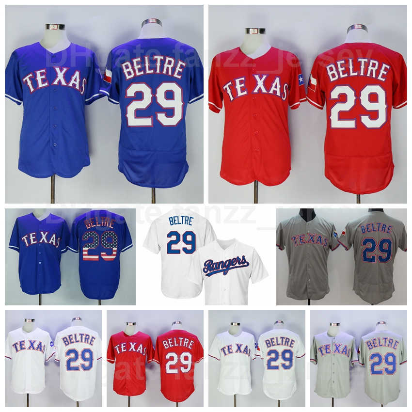 Baseball Vintage 29 Adrian Beltre Jersey Men Retro All Stitched Tean Color Blue Red White Grey Flexbase Cool Base Cooperstown Retire High Quality