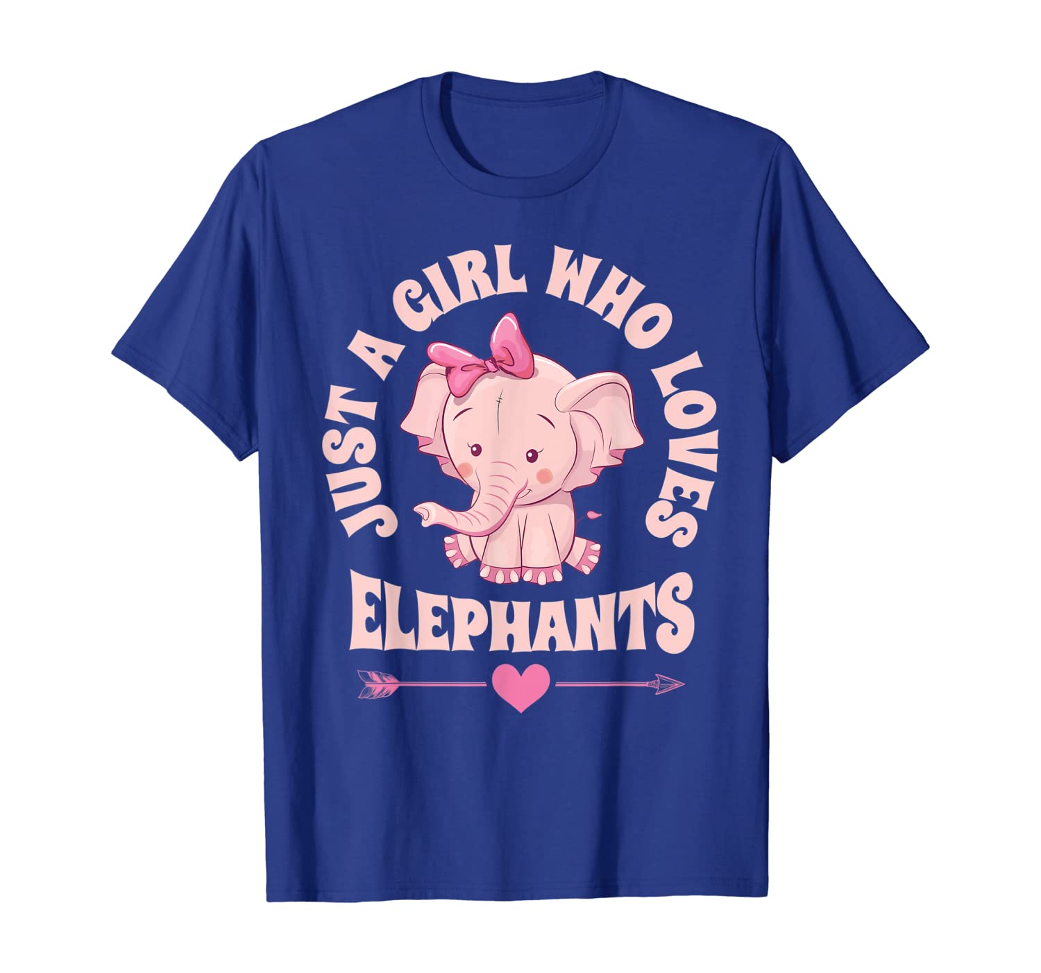 

Just A Girl Who Loves Elephants T-Shirt Elephant Gifts, White;black