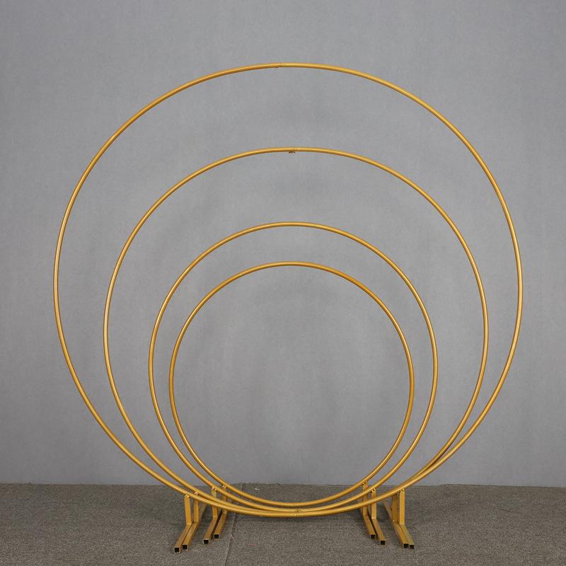 

Party Decoration Iron Circle Wedding Birthday Arch Background Wrought Props Outdoor Lawn Round Backdrop Frame Decor