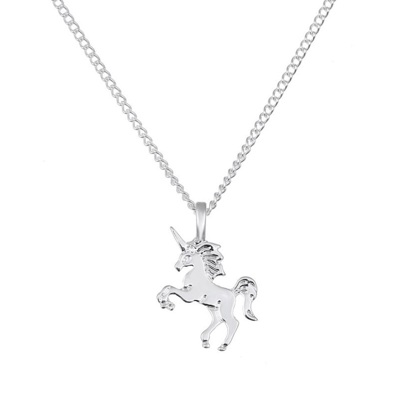 

Unicorn Alloy Pendant Necklace With Card Gold Silver Animal Pendants Necklaces Women Jewelry