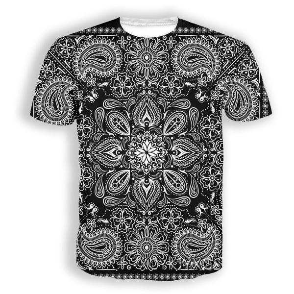 

Men' T-Shirts Bandana Pattern 3D Print Causal Clothing Fashion Men Women Hip HopT-shirt Plus Size -7XL Harajuku Graphic T Shirts, Multi