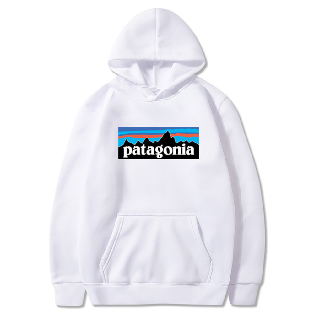 

Patagonia Hoodie men's trendy Pullover Large Plush mountain couple, Black