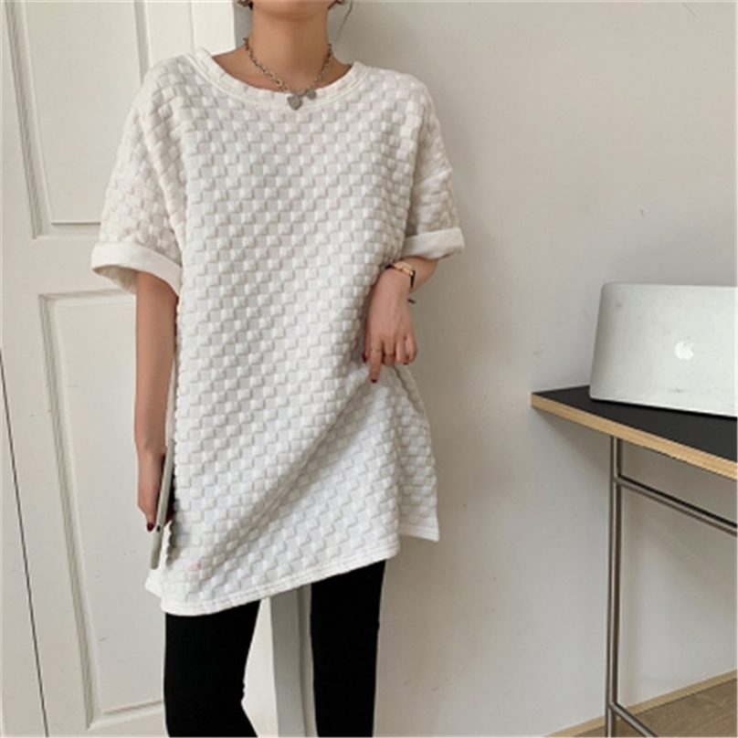 

Preppy Style Short Sleeves Loose Korean Sweet Brief Chic Casual Girls Streetwear All Match T-Shirts 210525, White
