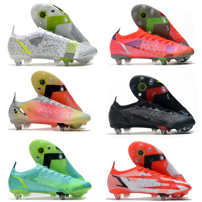 

Men Soccer Shoes Ultralight Pro Football Shoes Dragonfly 14 Elite SG White/Metallic Children Outdoor Non-Slip Cleats, 01