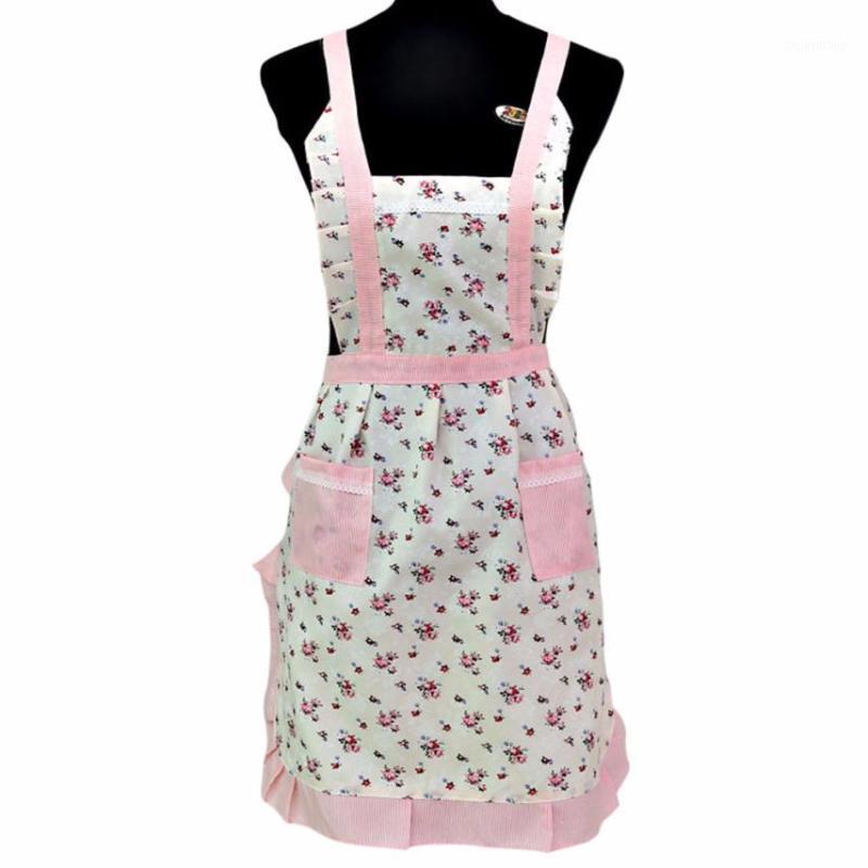 

Aprons 2022 Women Lady Restaurant Home Kitchen For Pocket Cooking Cotton Apron Bib Crushed Lace