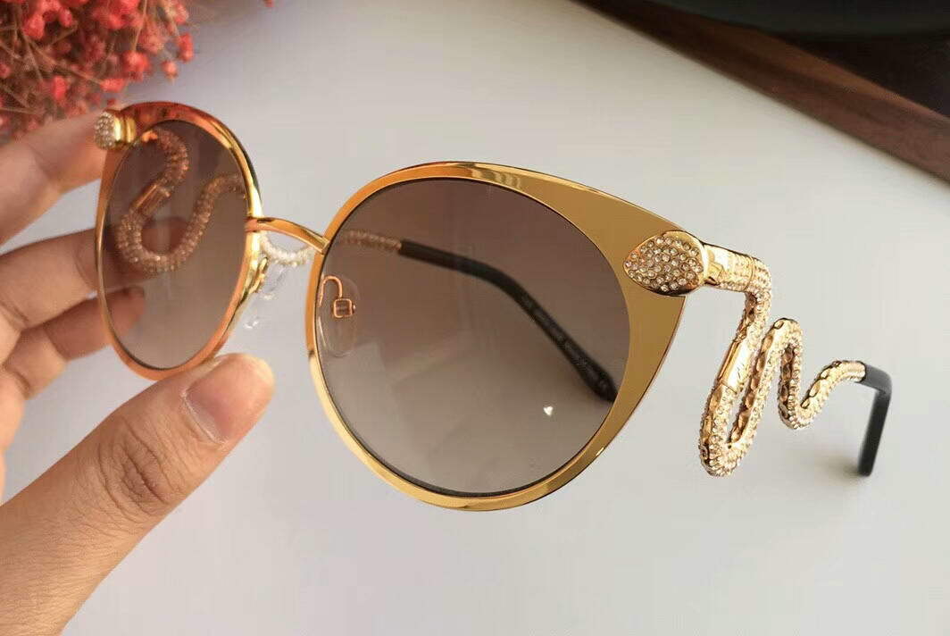 

Eye Gradient Snake Stones 890 Box Sun Smoke With Glasses Gold/brown Women Sunglasses Cat Aacpc