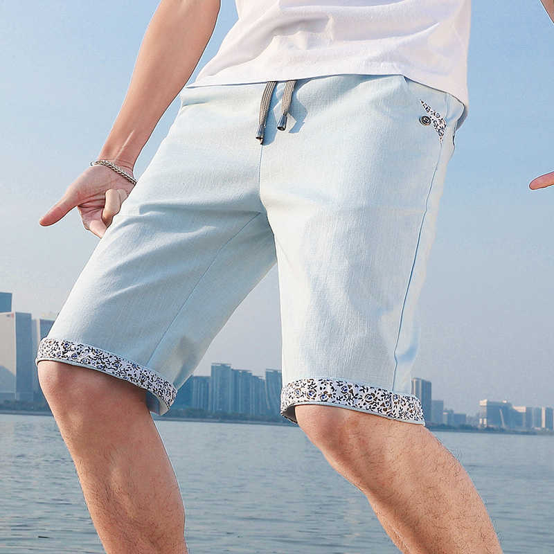 

Varsanol Casual Shorts Men Running Cotton Shorts Homme Solid High-waistline Board Shorts Masculino Panties Streetwear Fashion 210601, Sky blue