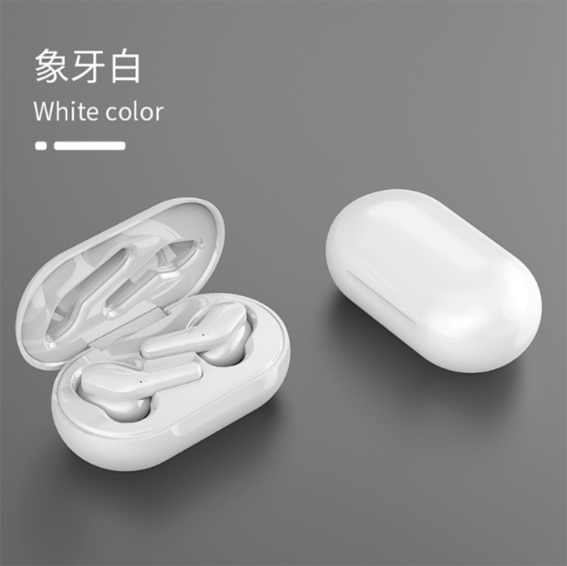 

Wireless Earphones Chip Transparency support pop-up function sport ANC Bluetooth Headphones with Wireless Charging Case For CellPhone, White