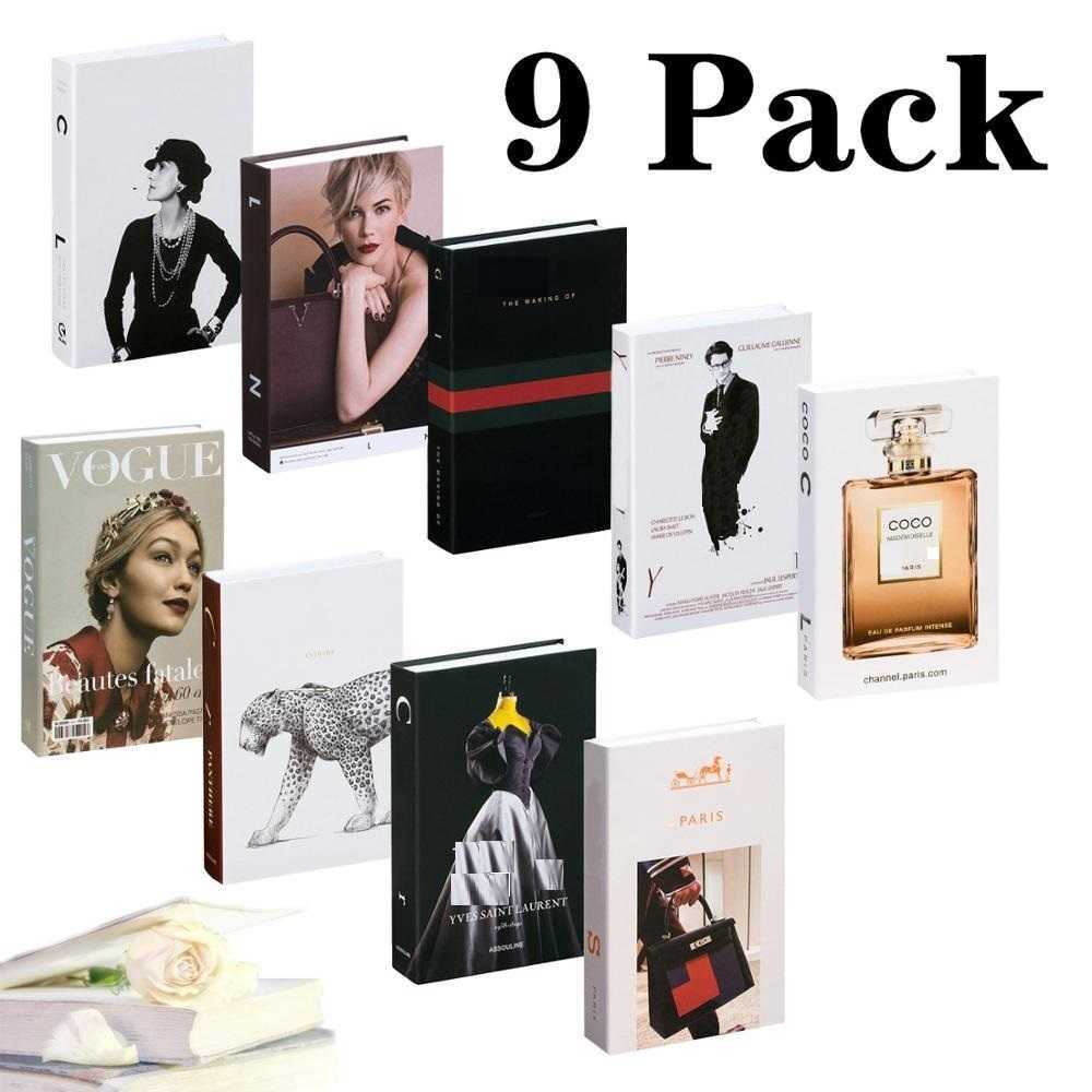

12pc Fake Books Decoration For Home Decorative Modern Simulation Fashion Book luxury Decor Club el Model Room Soft H0924301M
