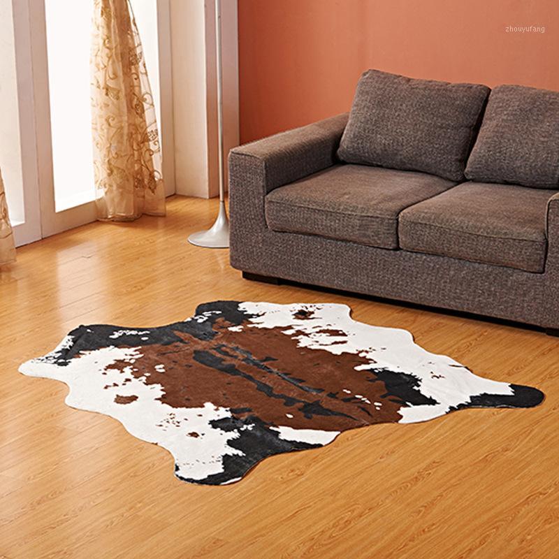 

Carpets Simple Imitation Animal Skin Zebra Grain Milk Floor Mat Room Bedroom Carpet Household Decorative Printed Rug