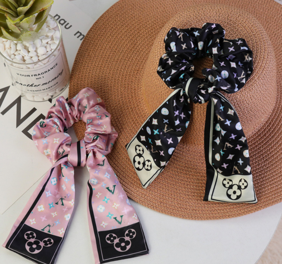 

4 Styles Fashion Luxury Brand Design Letter Printing Elastic Headband Cloth Woven Large Intestine Hair Ring Headwear Ladies Jewelry Accessories