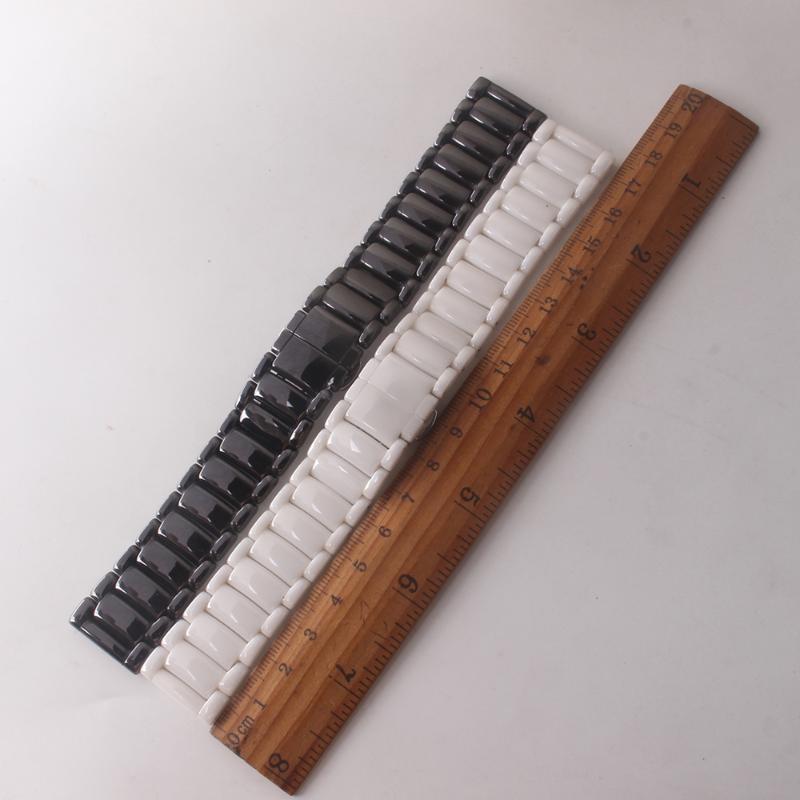 

Watch Bands Style Watchbands Strap Polished Ceramic Black White 22mm For Brand Wristwatch Quartz Watches Mens Band 1507 1509