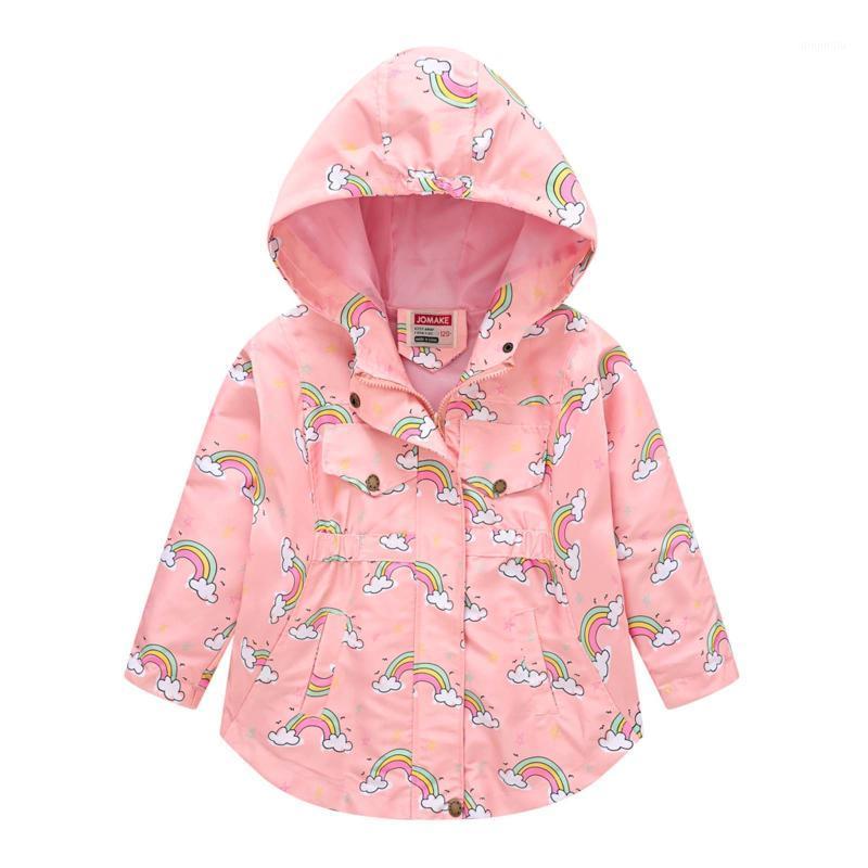 

Jackets Clothes For Girls Child's Hooded Windbreaker Zipper Shirt Cartoon Rainbow Coat Water Proof Jacket Kids Coats Impermeable NiÃ±o E1, Blue;gray