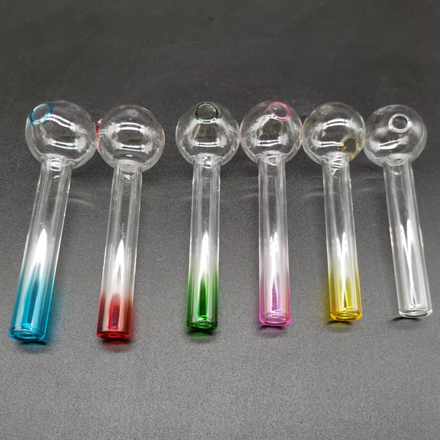

Pyrex Glass Oil Burner Pipe 4 Colors Mini Smoking Hand Pipes