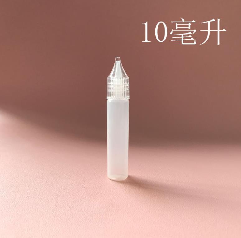 

Others Apparel 10ML E-Cig E-liquid Pen Shape Long Thin PET Unicorn Plastic Empty Chubby Gorilla Bottle With Crystal Transparent Caps