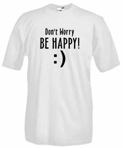 

J83 mesh do not worry be happy, emotional T-Shirt, Mainly pictures