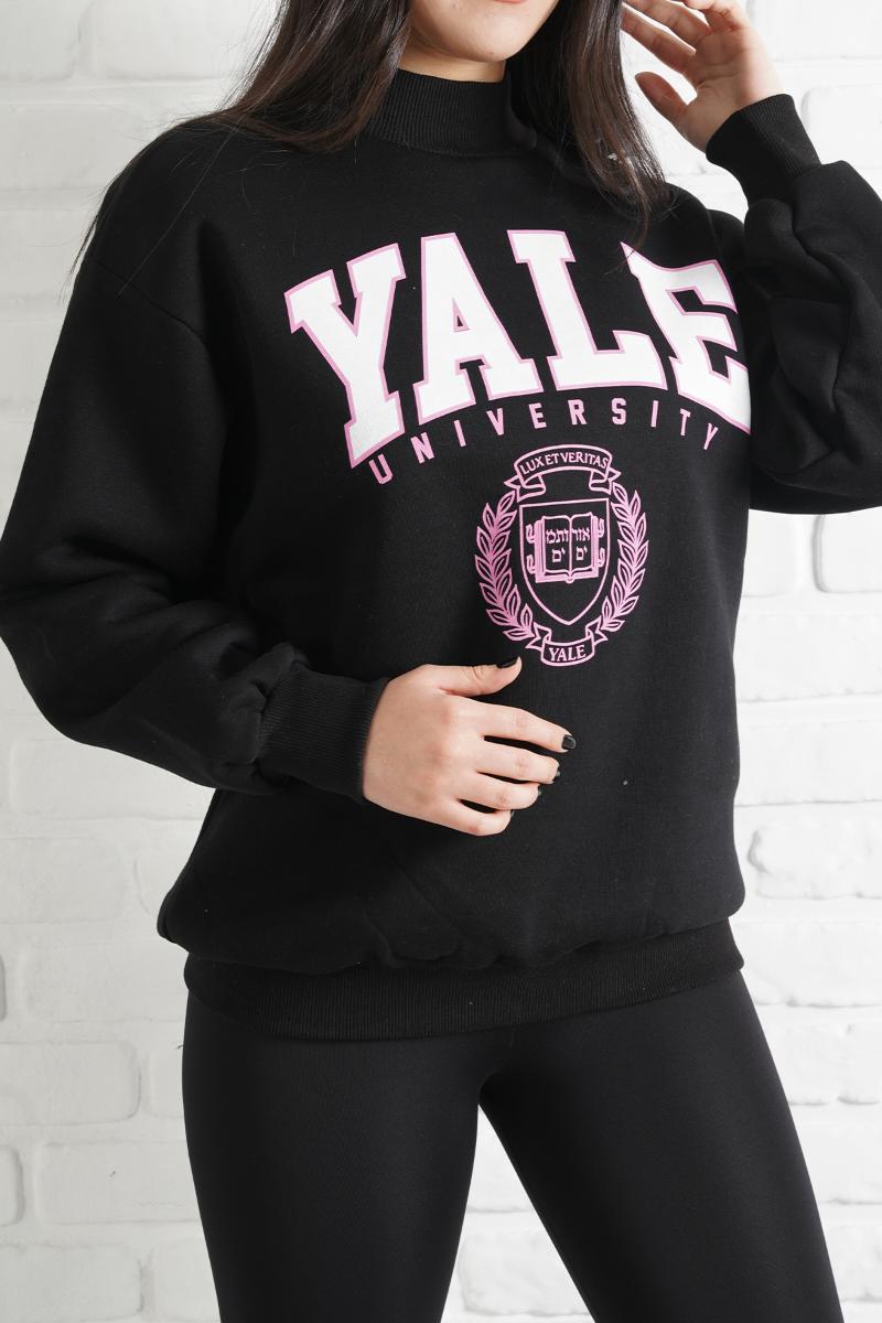 

Women's Hoodies & Sweatshirts MANGA Letter Printed Colorful Sweat, Black