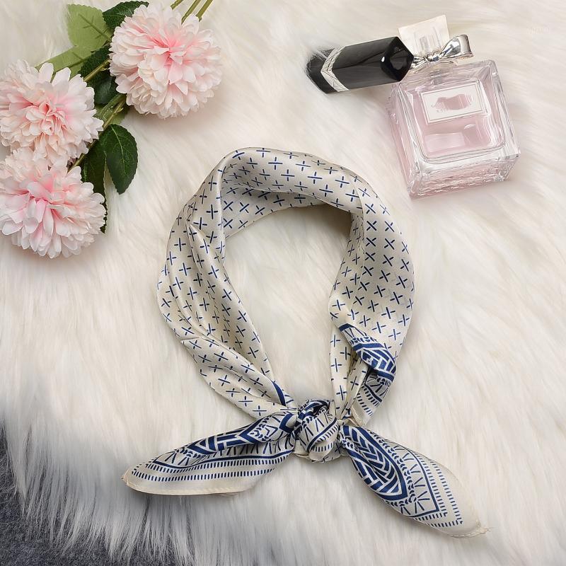 

Scarves Neck Hair Skinny Tie Shawls Scarf For Women Pareo Women's Silk Small Satin Square Handkerchief Bandana, Blue;gray