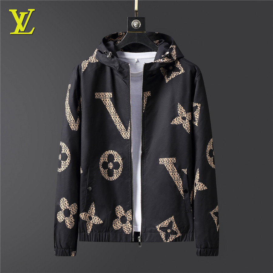 

Fashion Designer Mens Jacket Windbreaker Long Sleeve Floral Jackets Hoodie Clothing Zippe Up Coat Plus Size Clothes M-3XL @A101, Black;brown