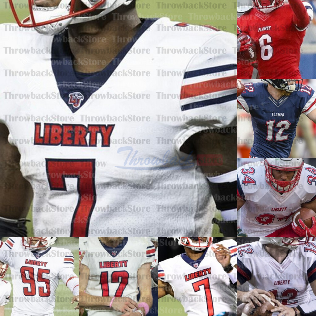 

Custom Liberty Flames College Football Jerseys Stephen Calvert Joshua Mack DJ Stubbs Rashad Jennings Eric Green Malik Willis, White i