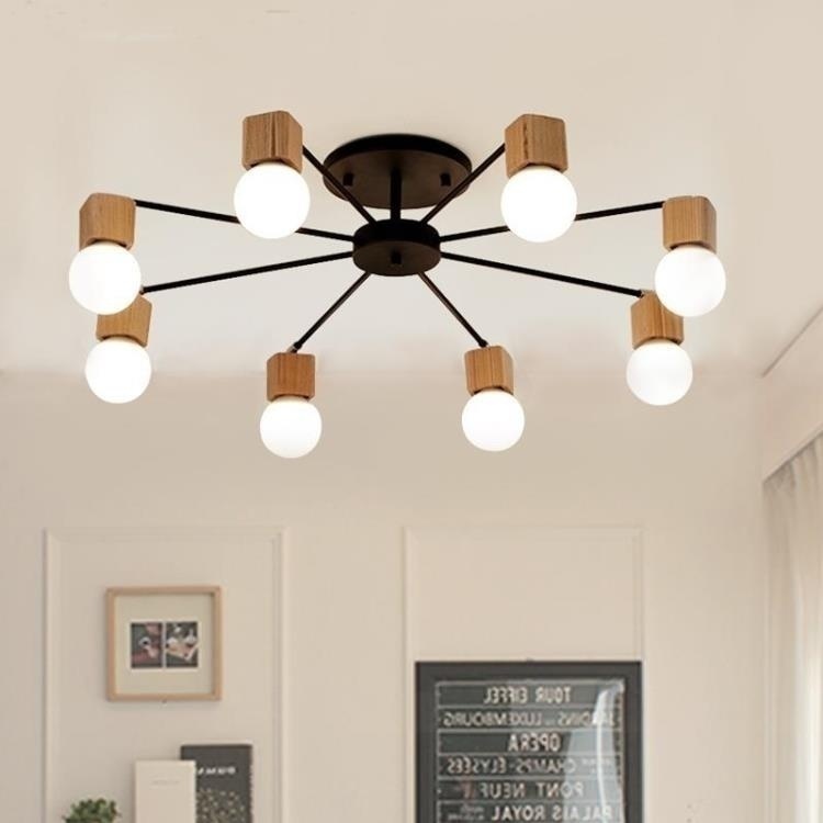 

Nordic iron wood ceiling Light Modern home Living Room Bedroom aisle LED Ceiling Lamp Luminaire Lampara Techo